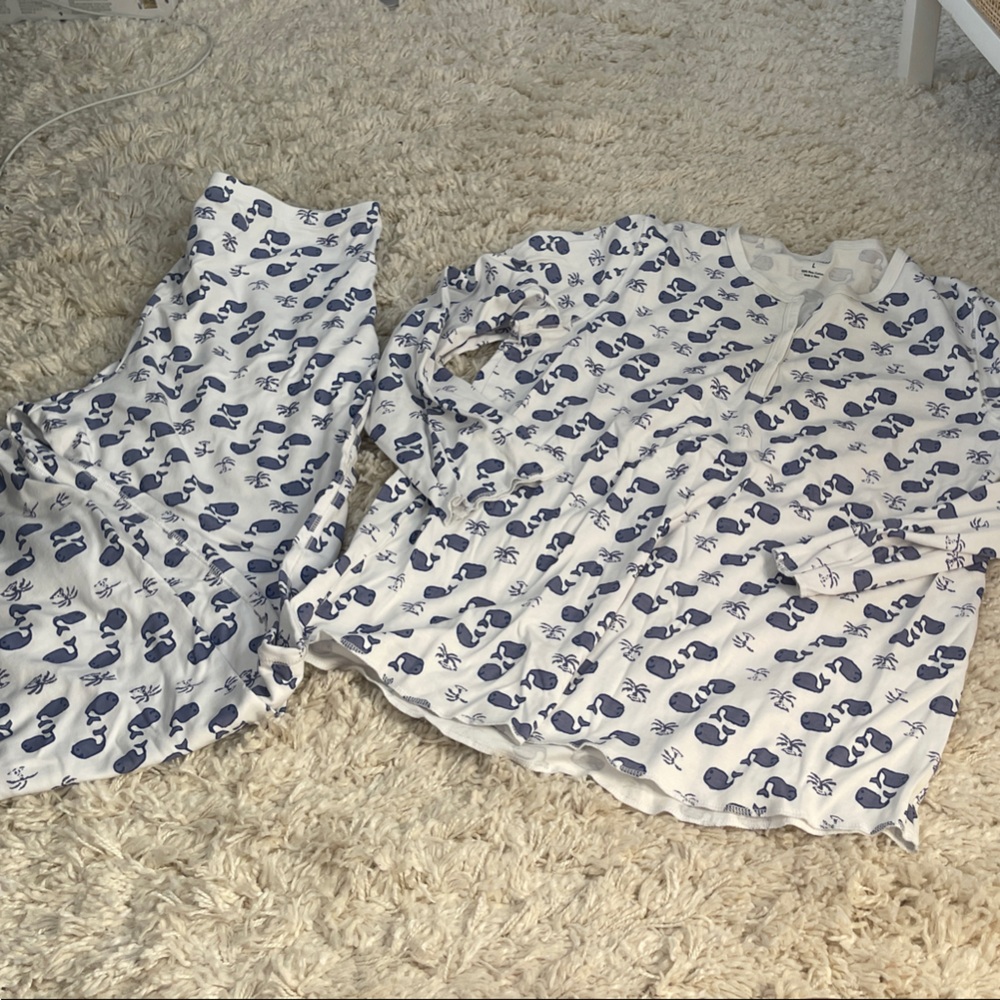 Roller Rabbit Blue and White Pajamas